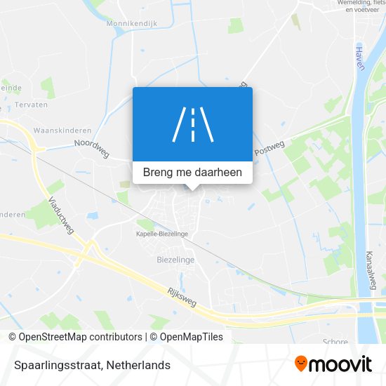Spaarlingsstraat kaart