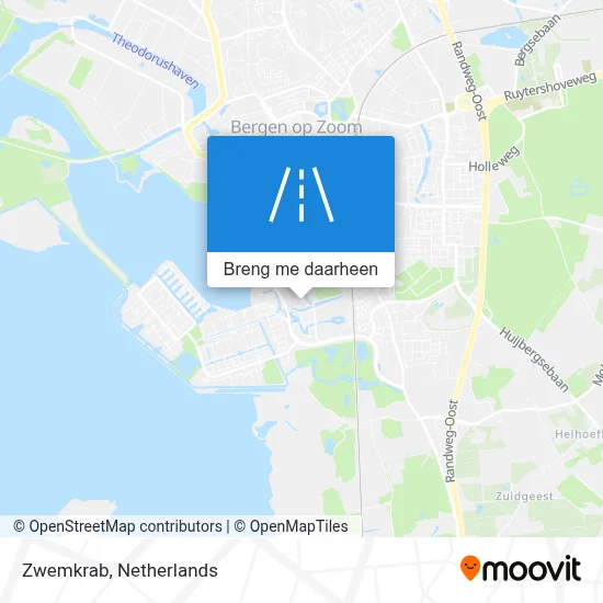 Zwemkrab kaart