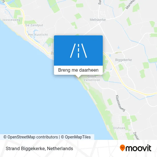 Strand Biggekerke kaart