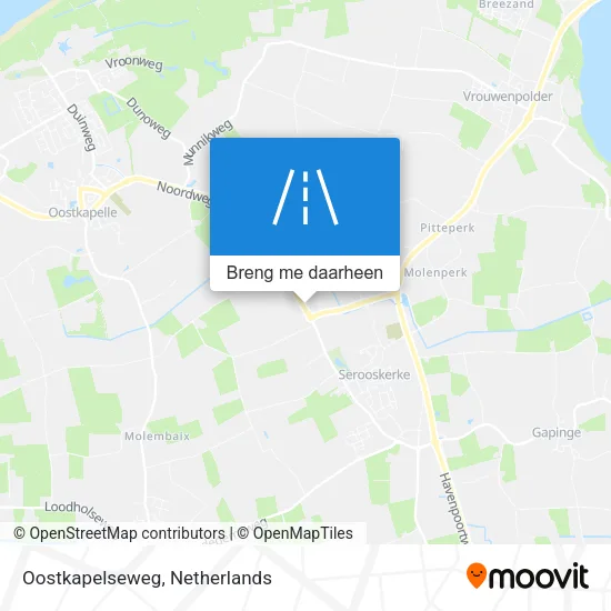 Oostkapelseweg kaart