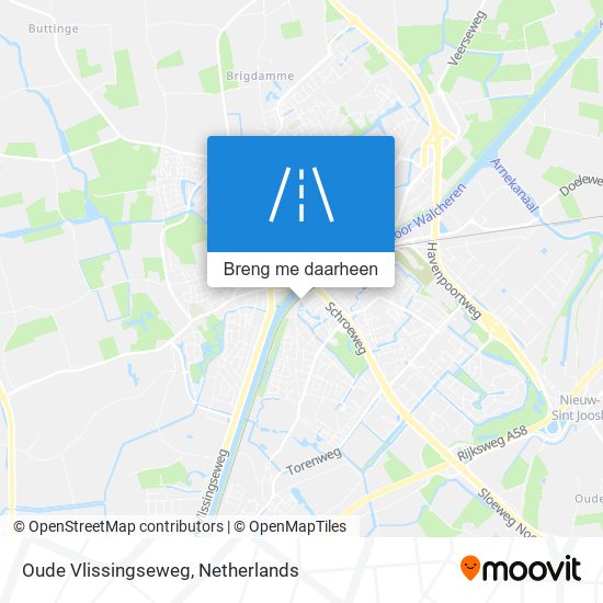 Oude Vlissingseweg kaart