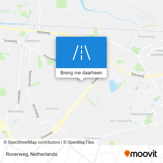 Roverweg kaart