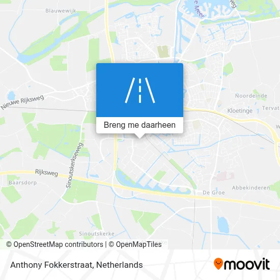 Anthony Fokkerstraat kaart