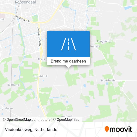 Visdonkseweg kaart