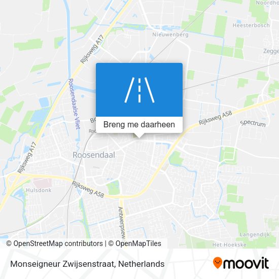 Monseigneur Zwijsenstraat kaart