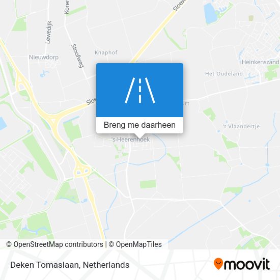 Deken Tomaslaan kaart