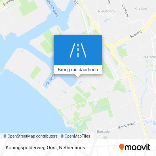 Koningspolderweg Oost kaart