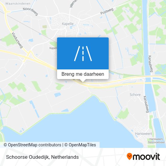 Schoorse Oudedijk kaart