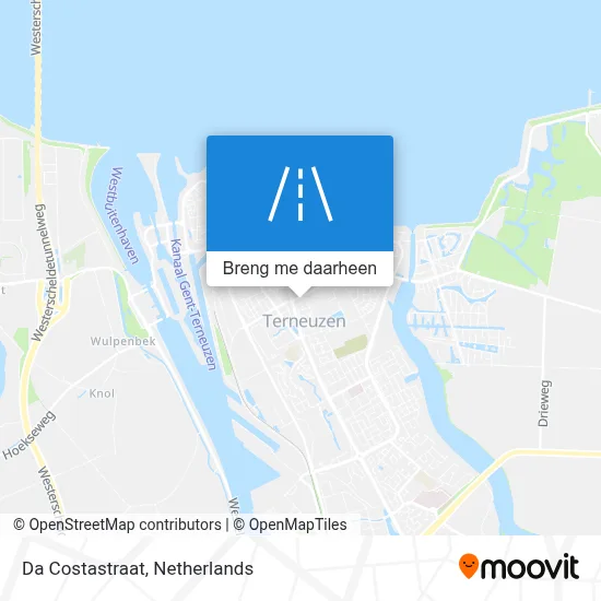 Da Costastraat kaart