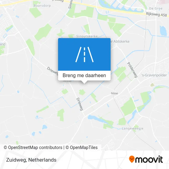 Zuidweg kaart