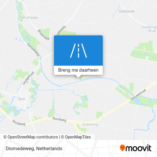 Diomedeweg kaart