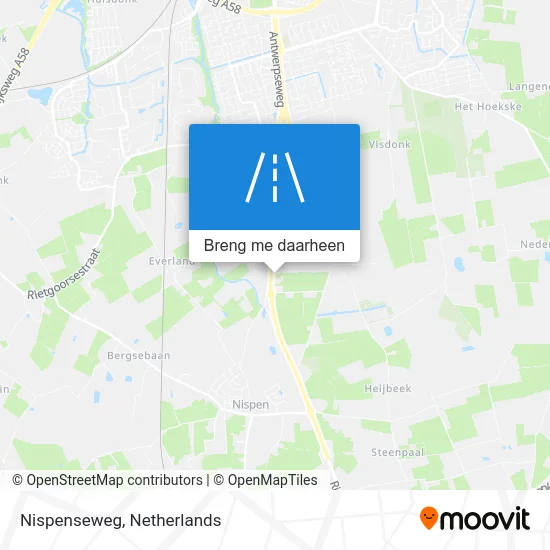 Nispenseweg kaart