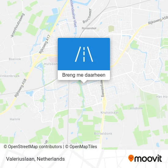 Valeriuslaan kaart