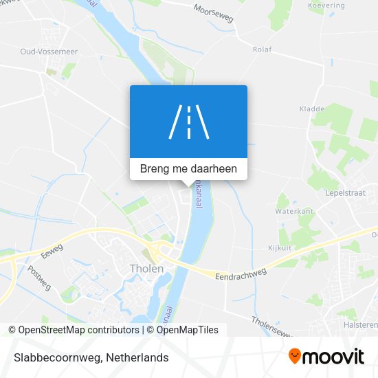 Slabbecoornweg kaart