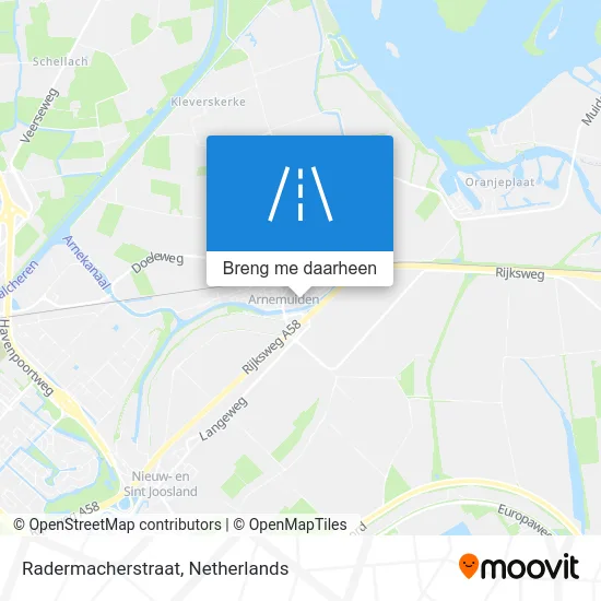 Radermacherstraat kaart