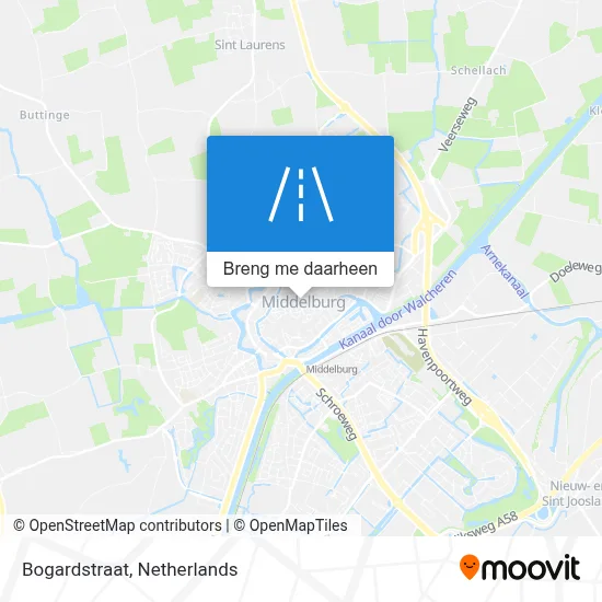Bogardstraat kaart