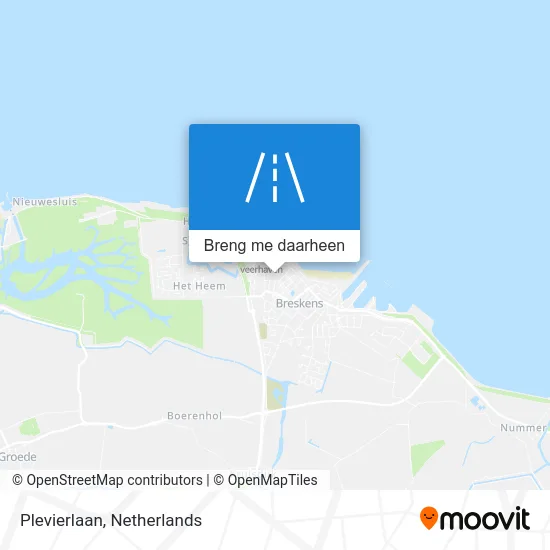 Plevierlaan kaart
