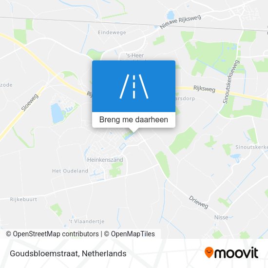 Goudsbloemstraat kaart