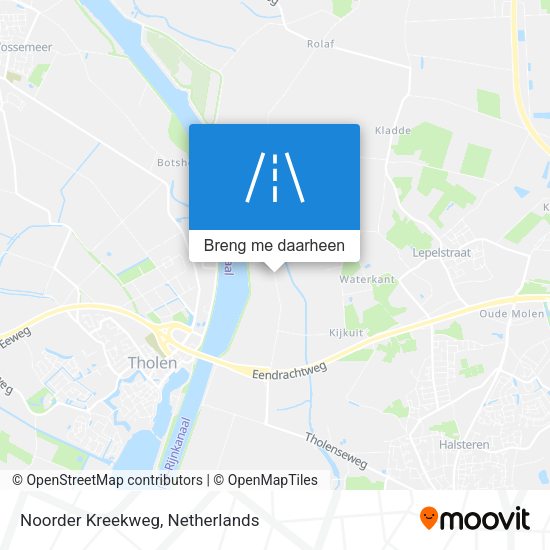 Noorder Kreekweg kaart