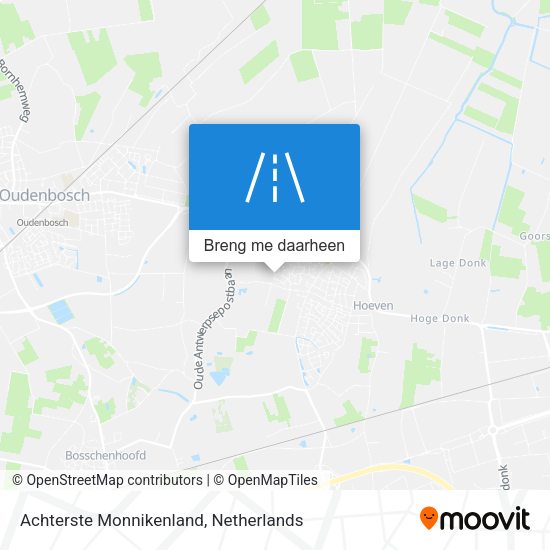 Achterste Monnikenland kaart