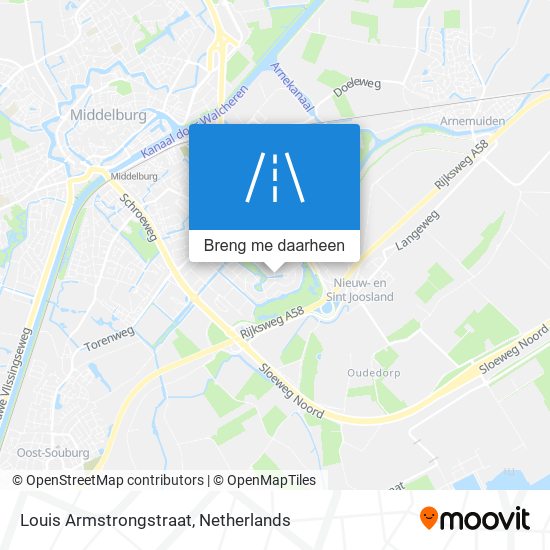 Louis Armstrongstraat kaart