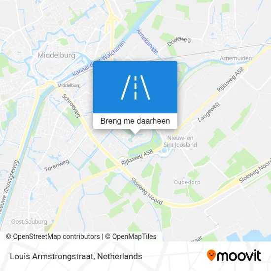 Louis Armstrongstraat kaart