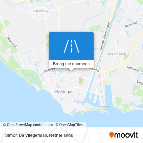 Simon De Vliegerlaan kaart