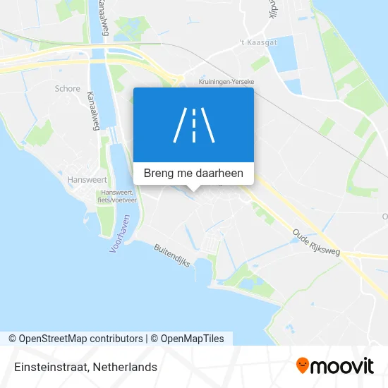 Einsteinstraat kaart