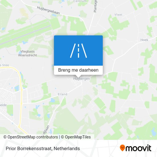 Prior Borrekensstraat kaart