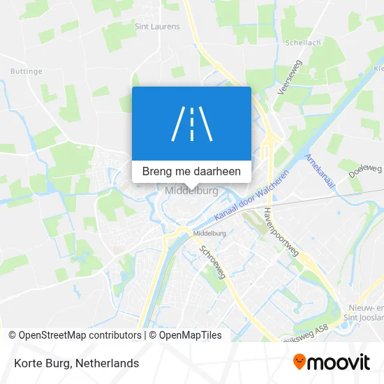 Korte Burg kaart