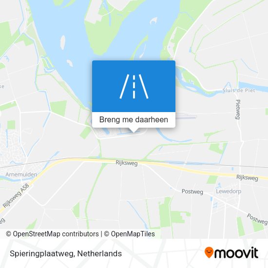 Spieringplaatweg kaart