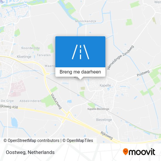 Oostweg kaart