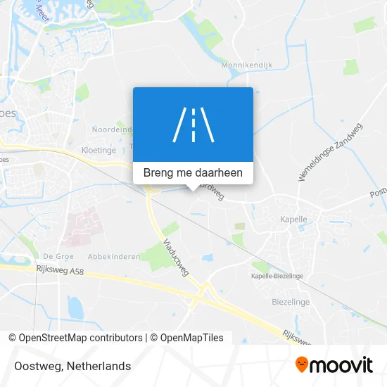 Oostweg kaart