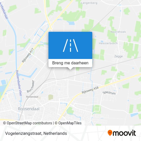 Vogelenzangstraat kaart