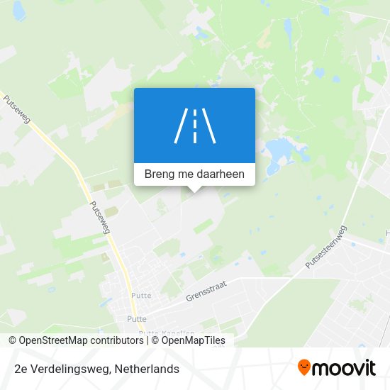 2e Verdelingsweg kaart