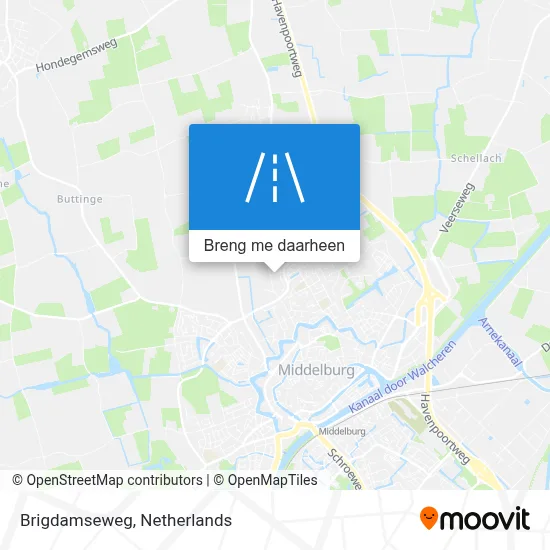 Brigdamseweg kaart