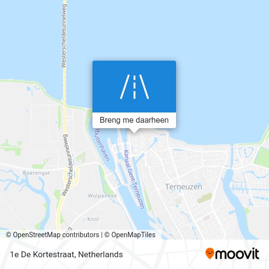 1e De Kortestraat kaart