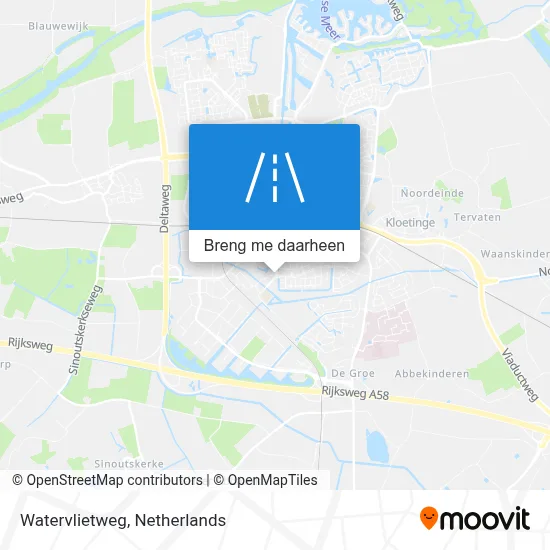 Watervlietweg kaart