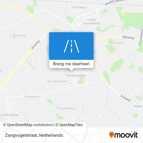 Zangvogelstraat kaart