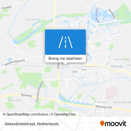 Akkerdistelstraat kaart