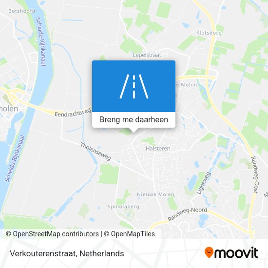 Verkouterenstraat kaart