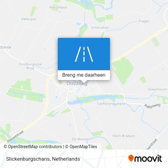 Slickenburgschans kaart