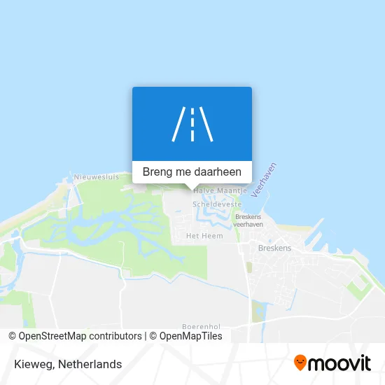 Kieweg kaart