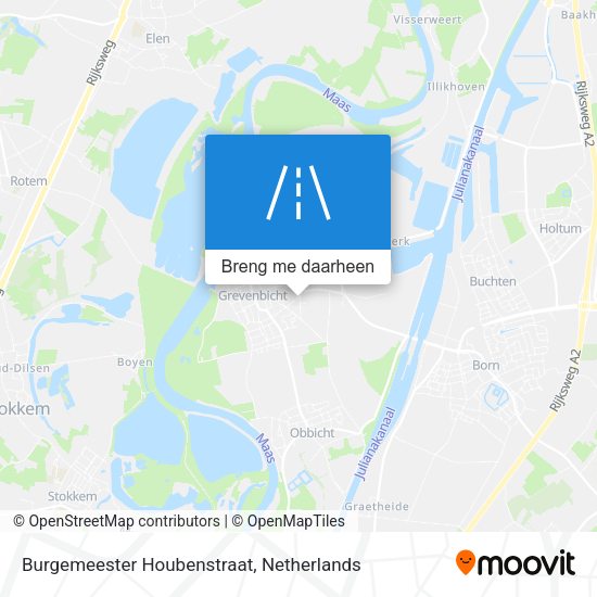 Burgemeester Houbenstraat kaart