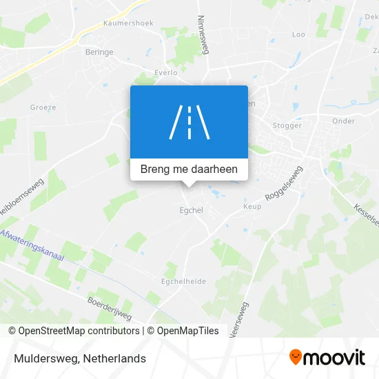 Muldersweg kaart