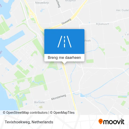 Tevixhoekweg kaart