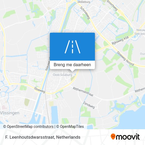 F. Leenhoutsdwarsstraat kaart