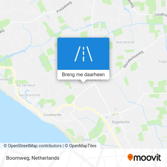 Boomweg kaart