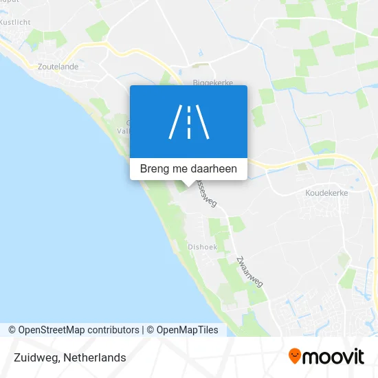 Zuidweg kaart