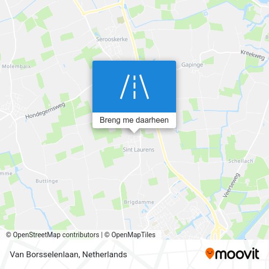 Van Borsselenlaan kaart